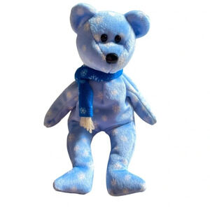 Rare Retired TY Beanie Babies Holiday Teddy 1999 Tush Tag Printed Errors!